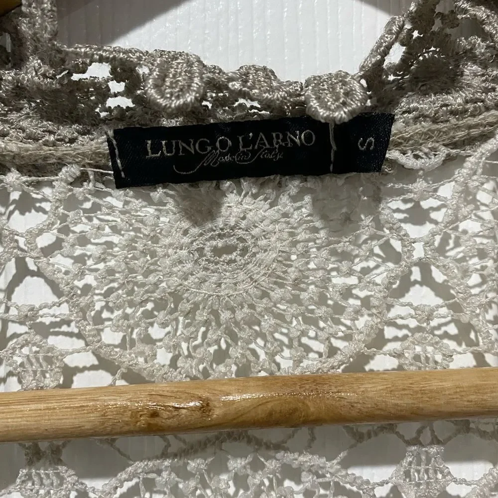 Lungo L’arno Italian Soft Crochet Back Cardigan